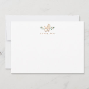 Baby Shower Thank You Flat Note Card