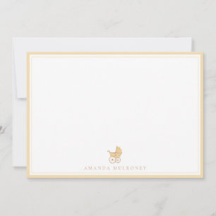Baby Shower Thank You Flat Note Card
