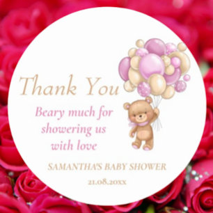  Baby Shower Thank You for Celebrating with Us Classic Round Sticker