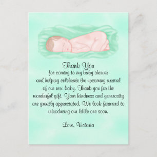 Baby Shower Thank You Gender Neutral Ethnic Postcard