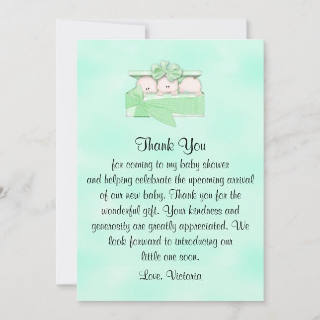 Baby Shower Thank You Gender Neutral Invitation (Front)