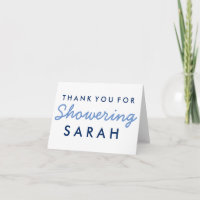 Baby Shower Thank you Note - Navy Blue White