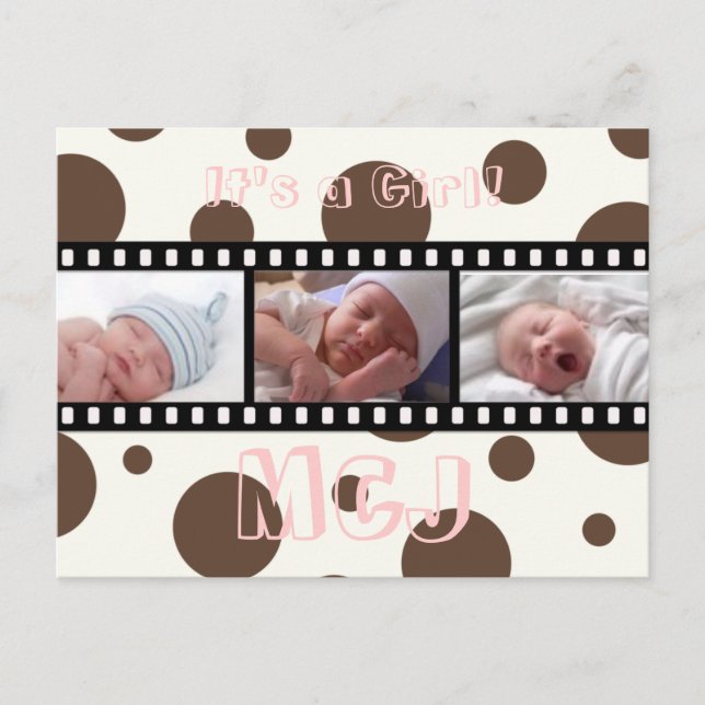 Baby Shower Thank you postcards insert your photos (Front)