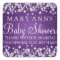 Baby Shower Thank you Winter Sparkle Purple