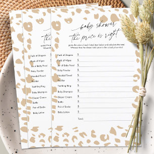 Baby Shower The price is right, Safari Games