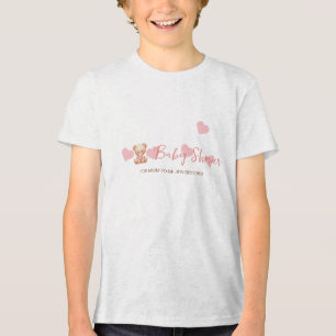 Baby Shower Theme Personalised Tri-Blend Shirt