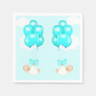 Baby Shower Twin Boys Napkin