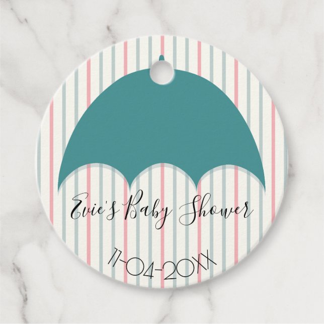 Baby Shower Watermelon Picnic Favour Tags (Front)