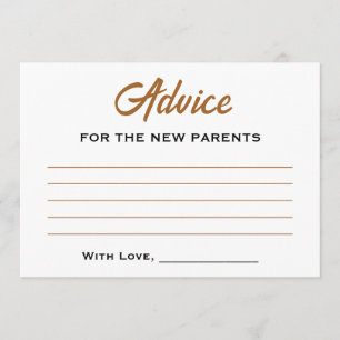 Baby Shower We Can Bearly Wait Teddy Bear Heart Advice Card