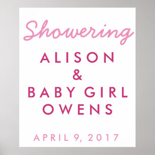Baby Shower Welcome Poster