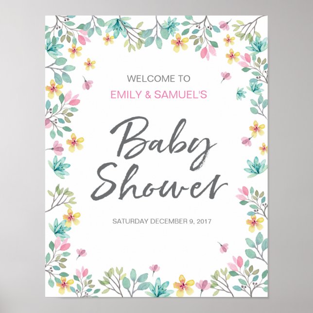 Baby Shower Welcome Sign (Front)