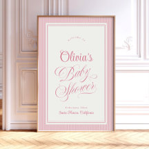 Baby Shower Welcome Sign Template, Modern Retro
