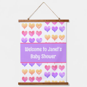 Baby shower welcome tapestry