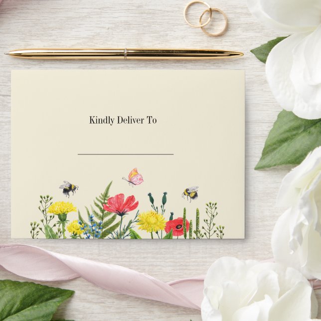 Baby Shower wildflower Envelope (Wedding)