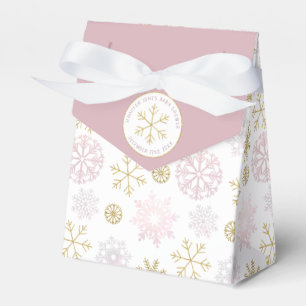 Baby Shower Winter Wonderland Snowflake Favour Box