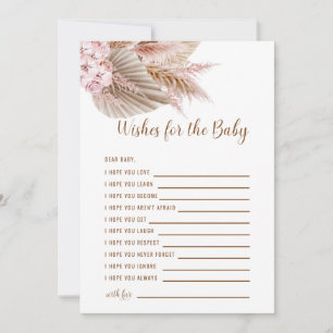 Baby Shower Wishes for the Baby Pampas Invitation