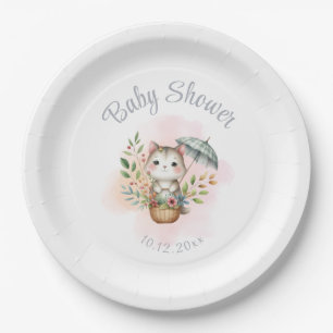Baby Shower Woodland Animal Paper Plate
