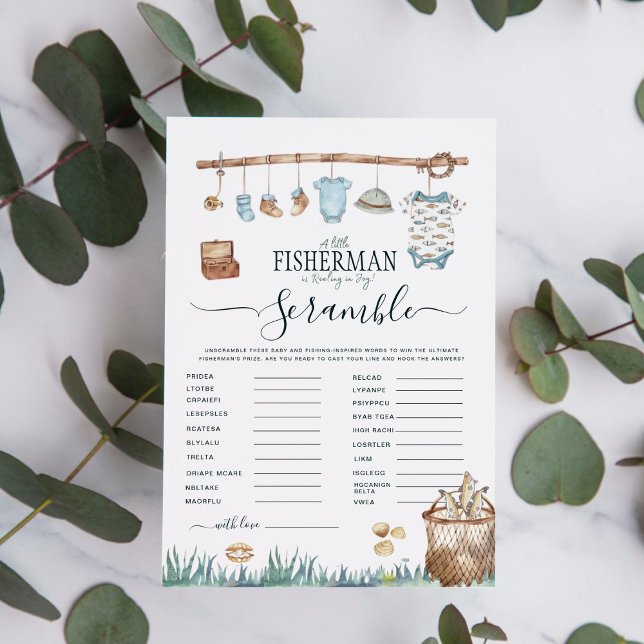 Baby Shower Word Scramble Reel Fun Fishing Game (Creator Uploaded)