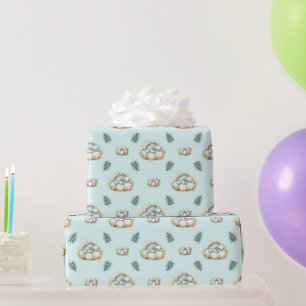 Baby Shower Wrapping Paper Baby Dinosaur Pattern