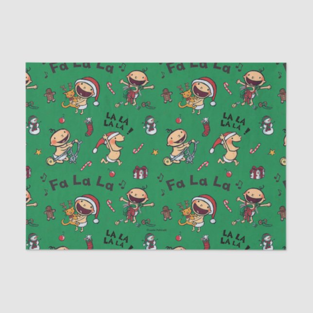 Baby Singing Carols Pattern Tissue Paper (Front)