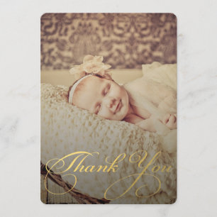 Baby Sip & See Thank You Birth Announcement