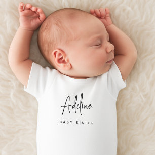 Baby Sister Custom Name New Bodysuit