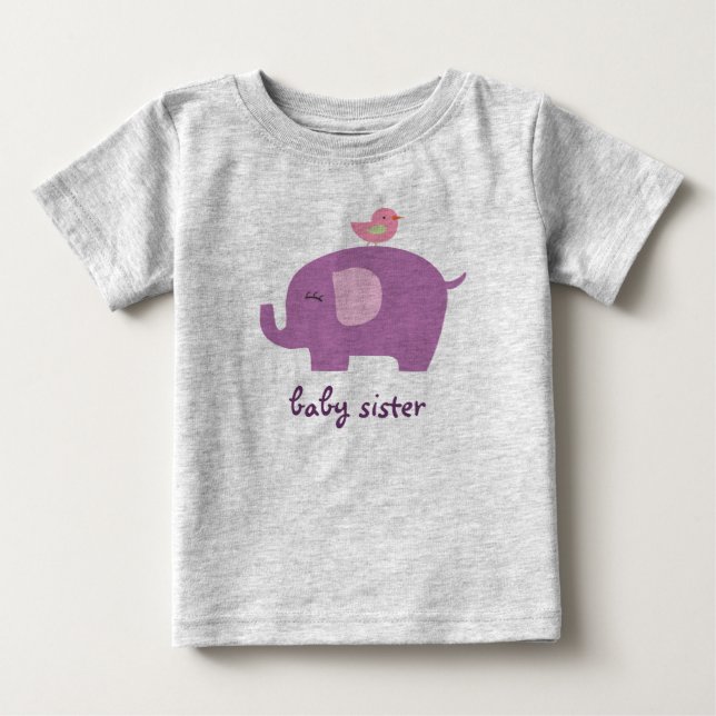 Baby Sister Elephant T-Shirt (Front)