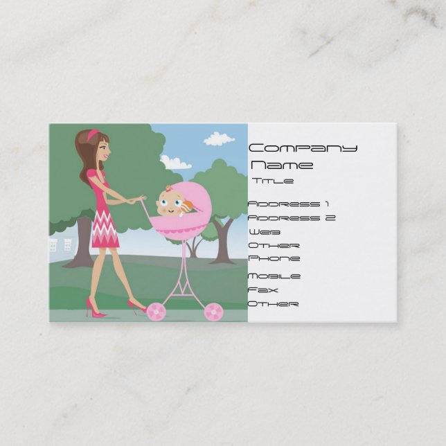 Baby Sitter, Nanny Business Card (Front)
