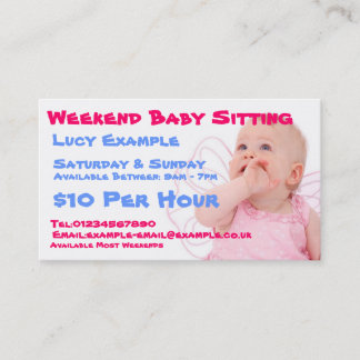 Baby Sitting Business Card