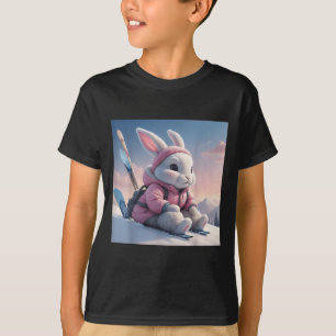 Baby Ski Bunny In Snow Winter Motif Ski Rabbit Alp T-Shirt