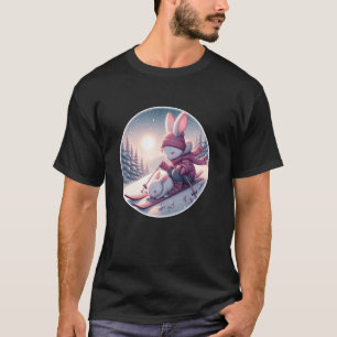 Baby Ski Bunny Snow Winter Holiday Ski Rabbit Alps T-Shirt