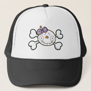 baby skull and crossbones trucker hat
