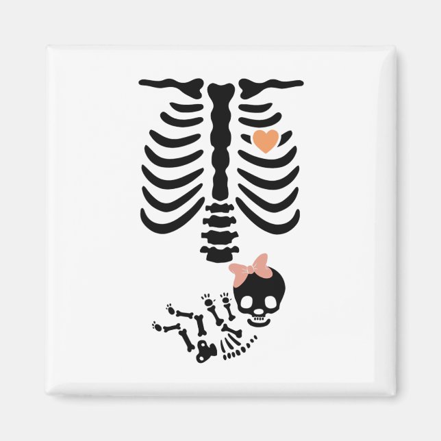 Baby Skull Skeleton Halloween Costume  Magnet (Front)