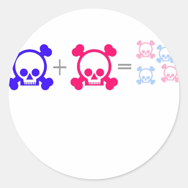baby skulls classic round sticker (Front)