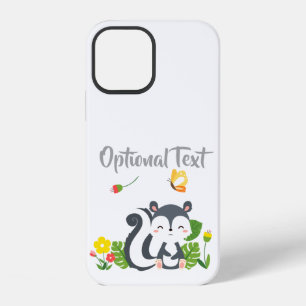 Baby Skunk, Butterfly & Flowers iPhone 12 Case