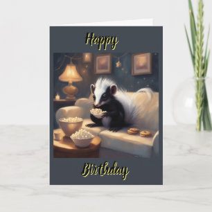 Baby Skunk little stinker Birthday Card