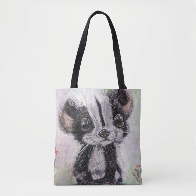 Baby Skunk Tote Bag (Front)