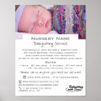 Baby Sleeping Babysitting, Daycare, Nursery Advert