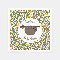 Baby Sloth Autumn Greenery Baby Shower