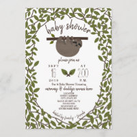 Baby Sloth Baby Shower Greenery