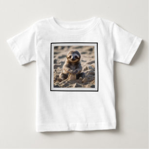 Baby Sloth Building Sand Castles, T-Shirt