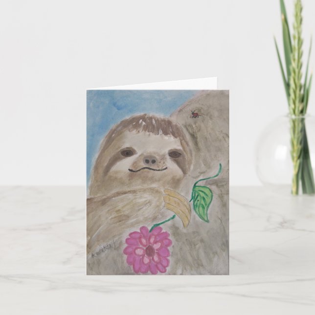 baby sloth card (Front)