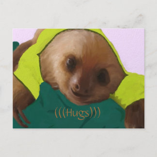 Baby Sloth in Pajamas Postcard