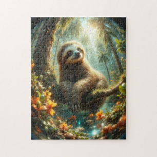 Baby Sloth in the sunlight Jigsaw Puzzle