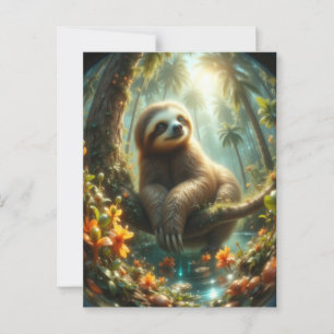 Baby Sloth in the sunlight Postcard
