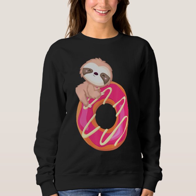 Baby Sloth On Doughnut Sweatshirt (Front)