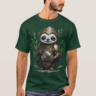 Baby sloth wearing ancient warrior armour T-Shirt