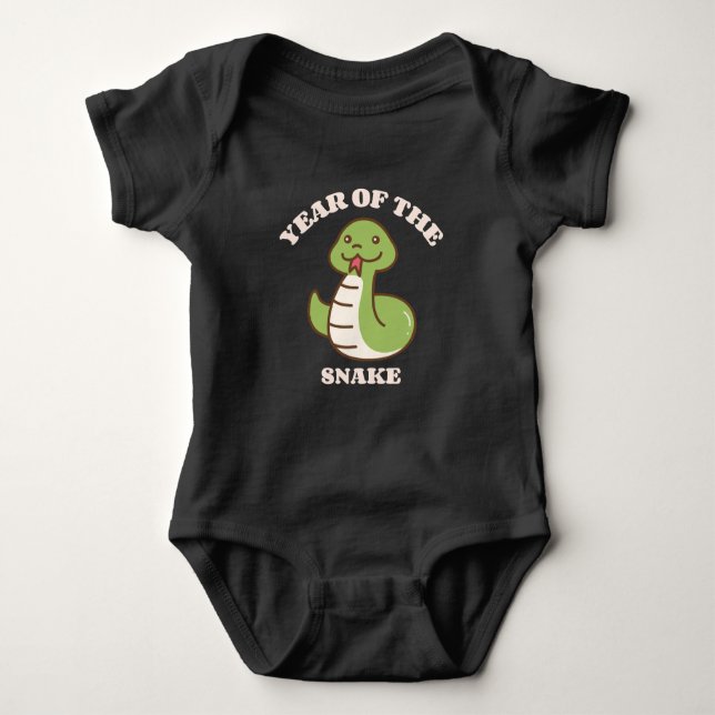baby snake year of the snake 2025 bodysuit (Front)