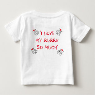 BABY SNAP BOTTOM I LOVE MY BUBBE JEWISH BABY T-Shirt