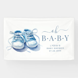 Baby Sneakers Baby Shower Invitation, Baby Boy Banner